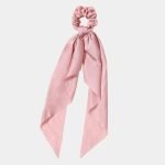 chouchou foulard rose meolina