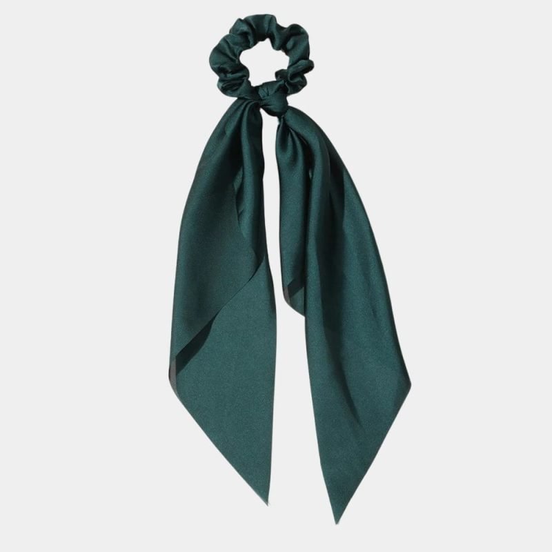 chouchou foulard vert emeraude meolina chouchou foulard vert emeraude meolina