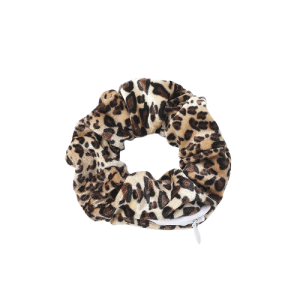 chouchou leopard velours