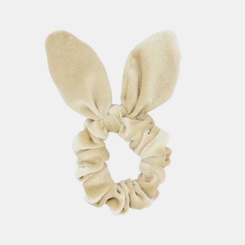 chouchou noeud beige velours meolina chouchou noeud beige velours meolina