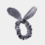 chouchou noeud gris velours meolina