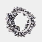 chouchou perles grises meolina