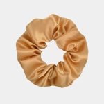 chouchou satin marron clair meolina