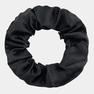 chouchou satin noir meolina