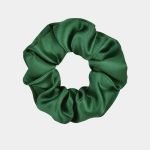 chouchou satin vert foret meolina