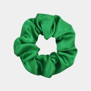 chouchou satin vert meolina