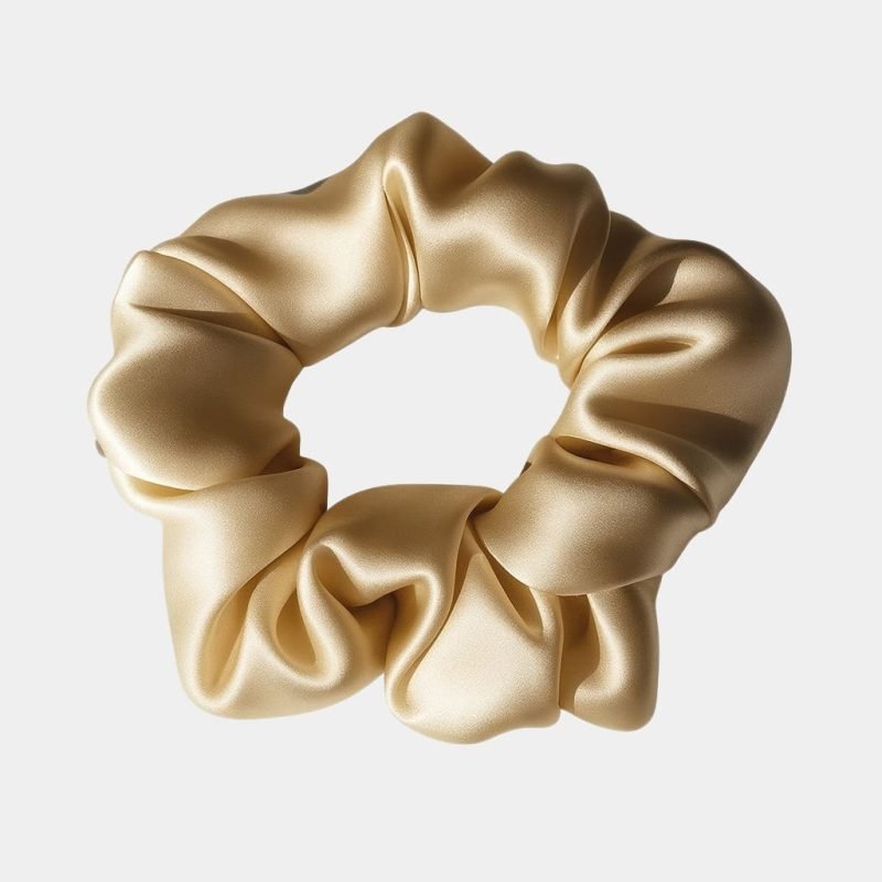 chouchou soie beige meolina