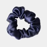 chouchou soie bleu marine meolina