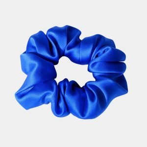 chouchou soie bleu meolina