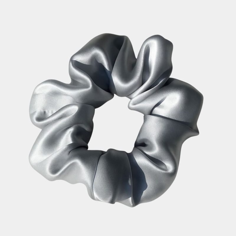 chouchou soie gris meolina