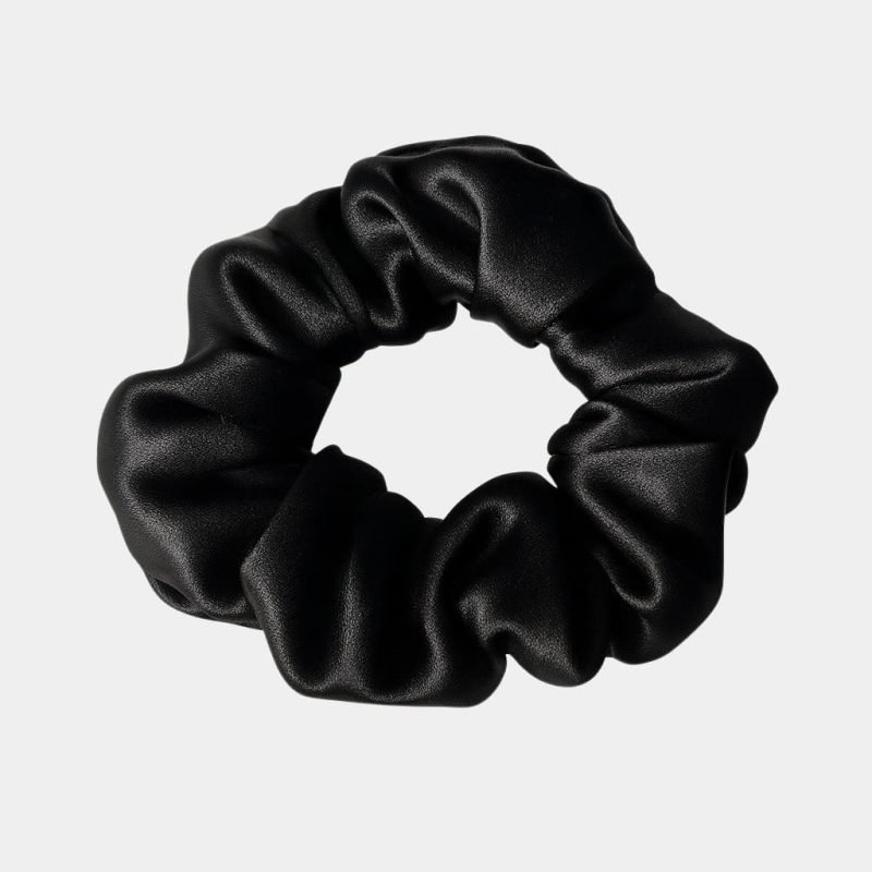 chouchou soie noir meolina