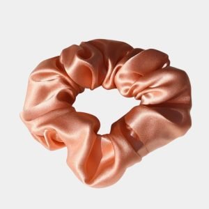 chouchou soie orange abricot meolina