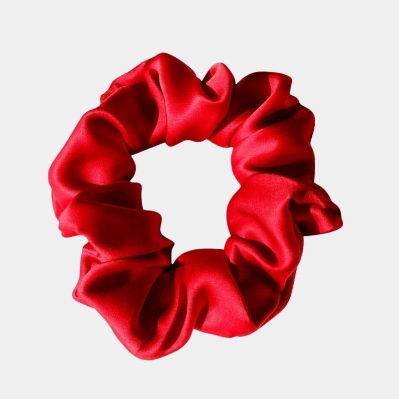 chouchou soie rouge meolina