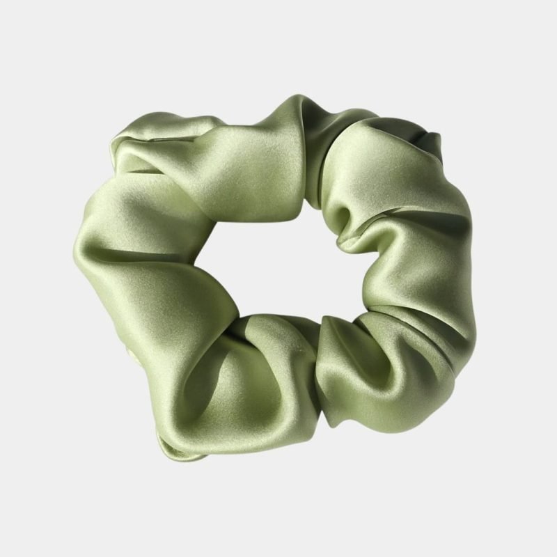 chouchou soie vert avocat meolina