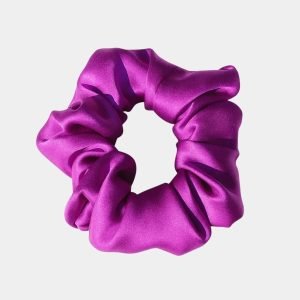 chouchou soie violet meolina