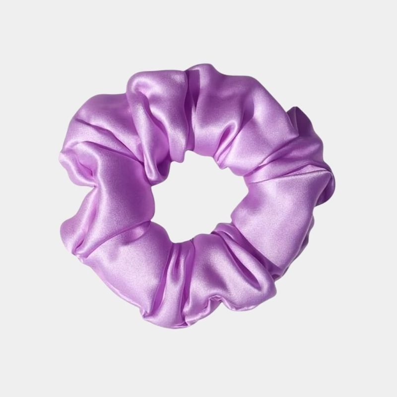 chouchou soie violet pale meolina