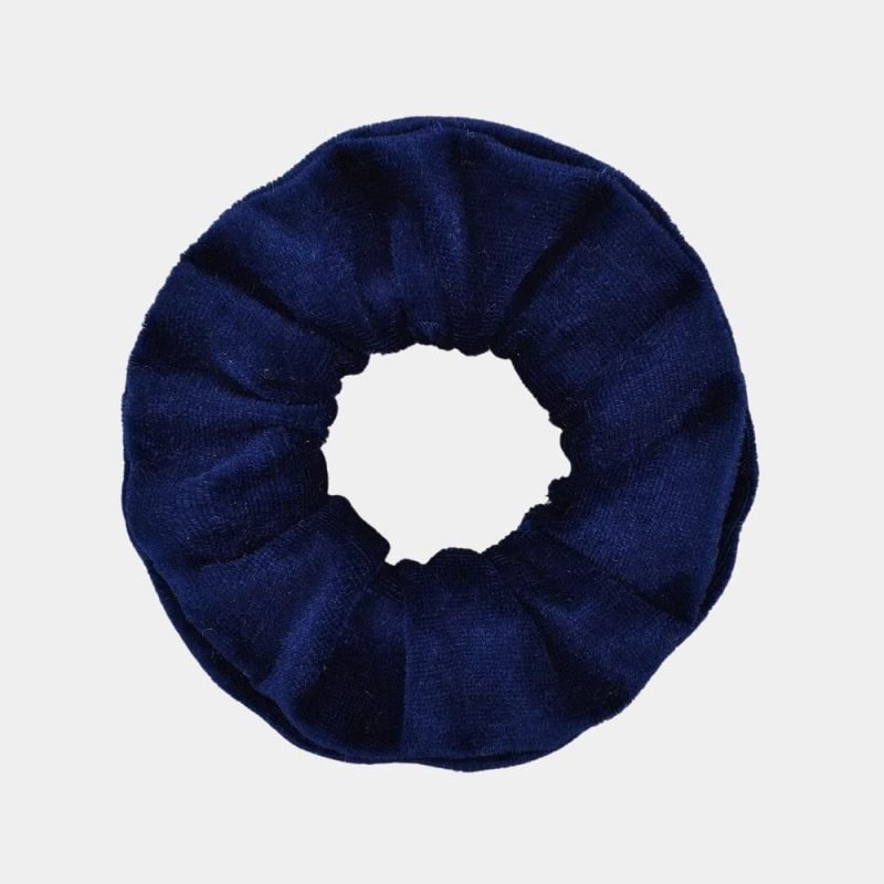 chouchou velours bleu marine meolina