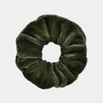 chouchou velours vert militaire meolina