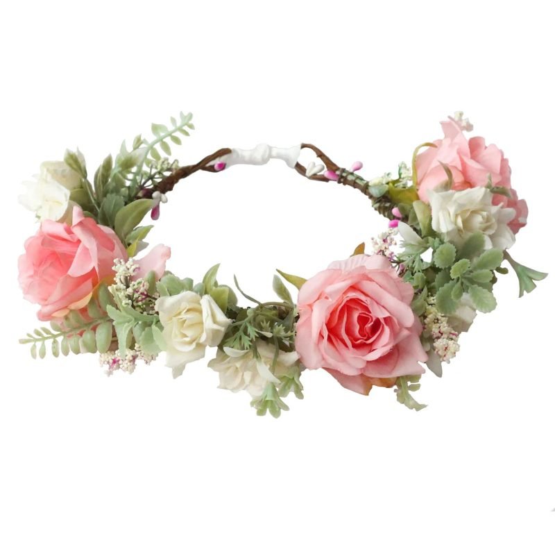 couronne fleurs rose harmonie