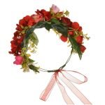 couronne fleurs rouge