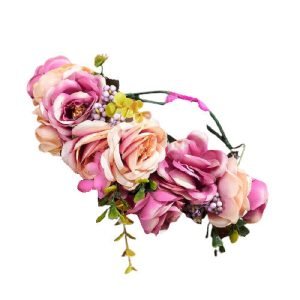 couronne fleurs violet bc