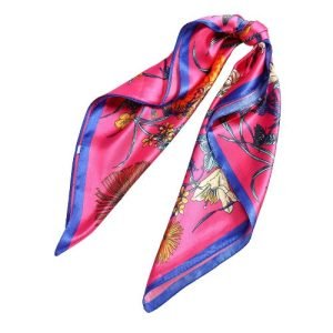 foulard rose passion fleurie vvfv