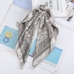 foulard soie bandana gris