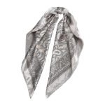 foulard soie bandana gris esfezfgez