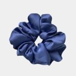 gros chouchou bleu marine satin meolina