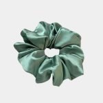 gros chouchou vert eau satin meolina