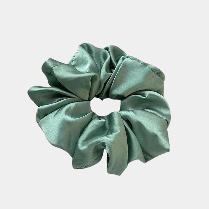 gros chouchou vert eau satin meolina gros chouchou vert eau satin meolina