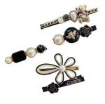 lot barrettes noirs or