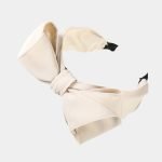 serre tete blanc noeud tissu meolina