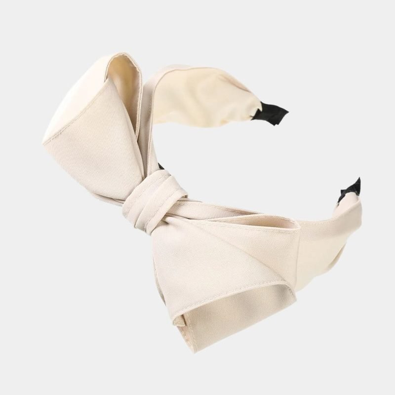 serre tete blanc noeud tissu meolina