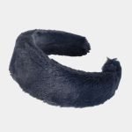 serre tete bleu marine fourrure meolina