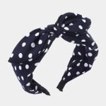 serre tete bleu marine pois noeud meolina