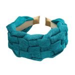 Large serre-tête tissu turquoise