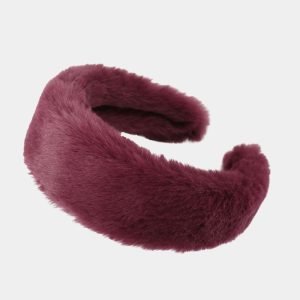 serre tete bordeaux fourrure meolina