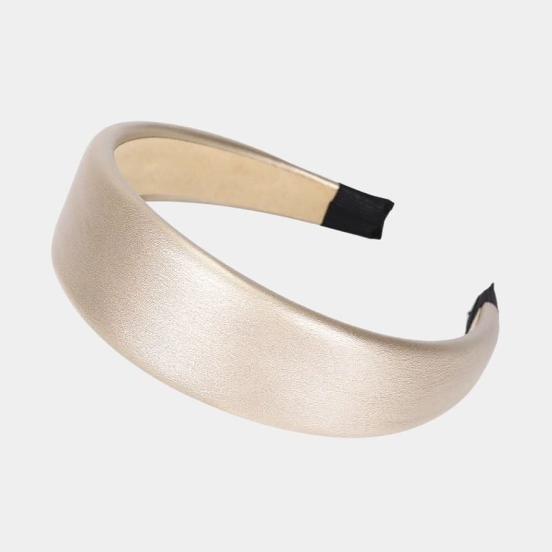 serre tete champagne large cuir meolina