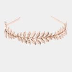 serre tete feuille rose dore meolina