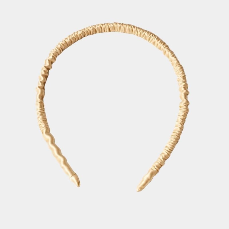 serre tete fin beige soie meolina