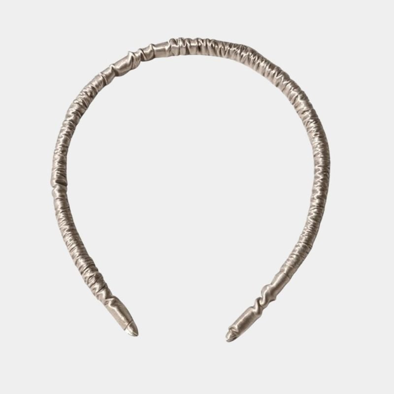 serre tete fin gris soie meolina