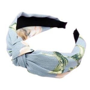 serre tete fleurs bleu rose zefghj