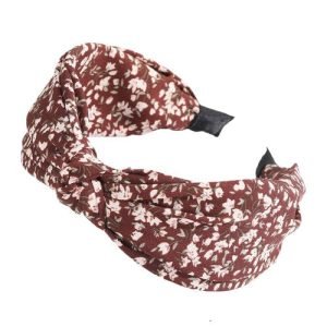 serre tete floral marron simple