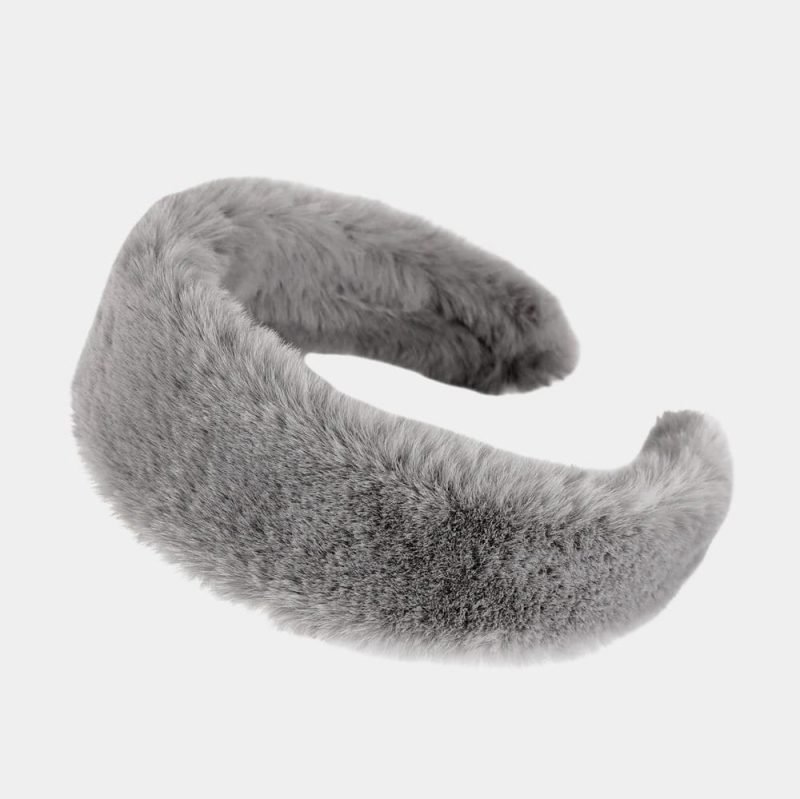 serre tete gris fourrure meolina