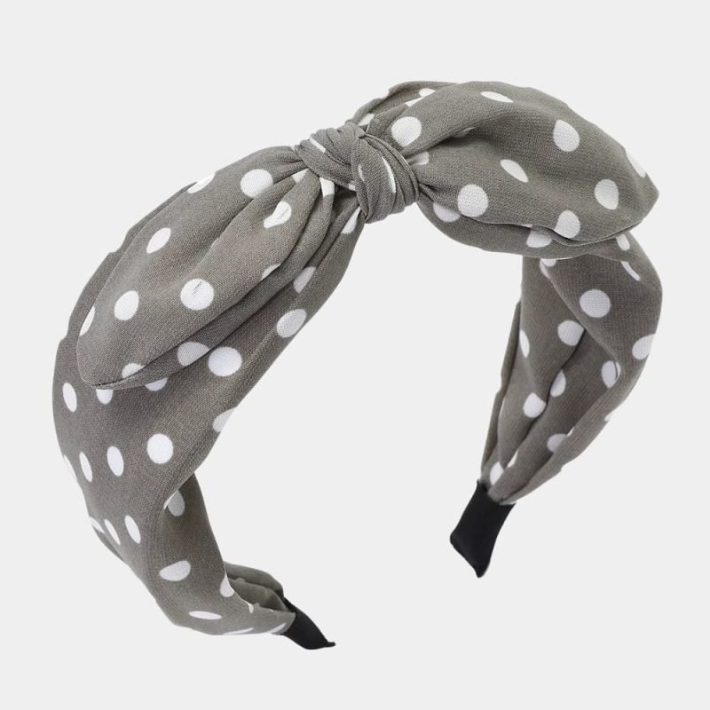 serre tete gris pois noeud meolina