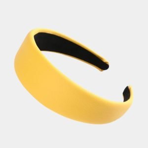 serre tete jaune large cuir meolina