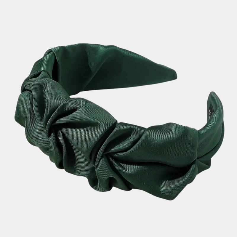 serre tete large vert plisse meolina