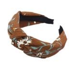 serre tete marron fleuri 25546 8191180f ae02 4129 b9f8 68fd75aede68