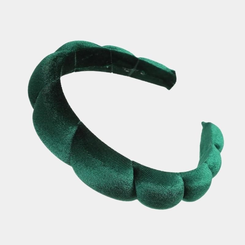 serre tete matelasse vert meolina